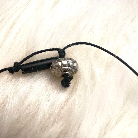 Vintage Green Blacks Glass Women's Necklace - Picture 8 of 11